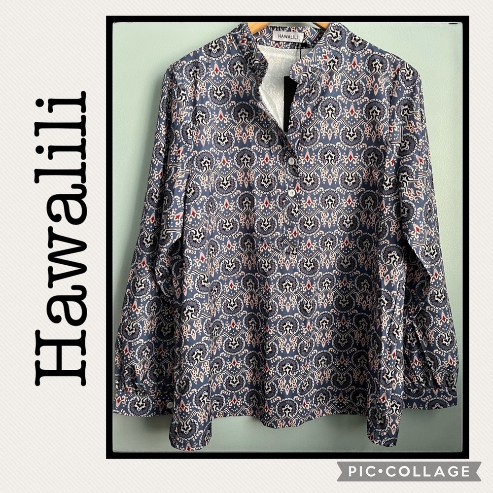 NWT Hawalili V-Neck Top Size L
